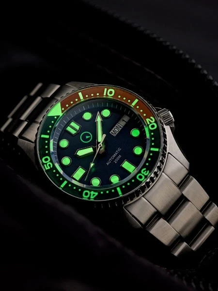 Islander Watch 38mm Automatic Dive Watch Blue Dial #ISL-49 - Image 4