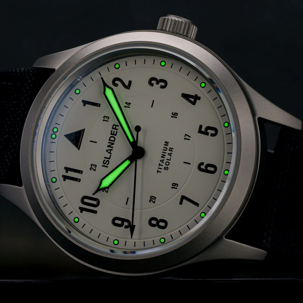 Islander Watch Babylon Titanium Solar Field Watch White Dial #ISL-332 - Image 5