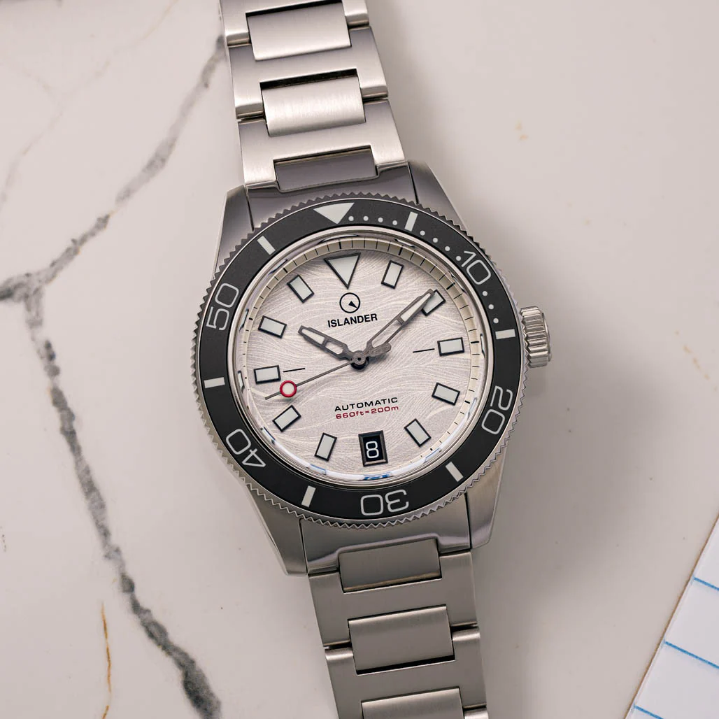 Islander Watch Bayport Automatic Silver-White Wave Dial #ISL-313 - Image 3