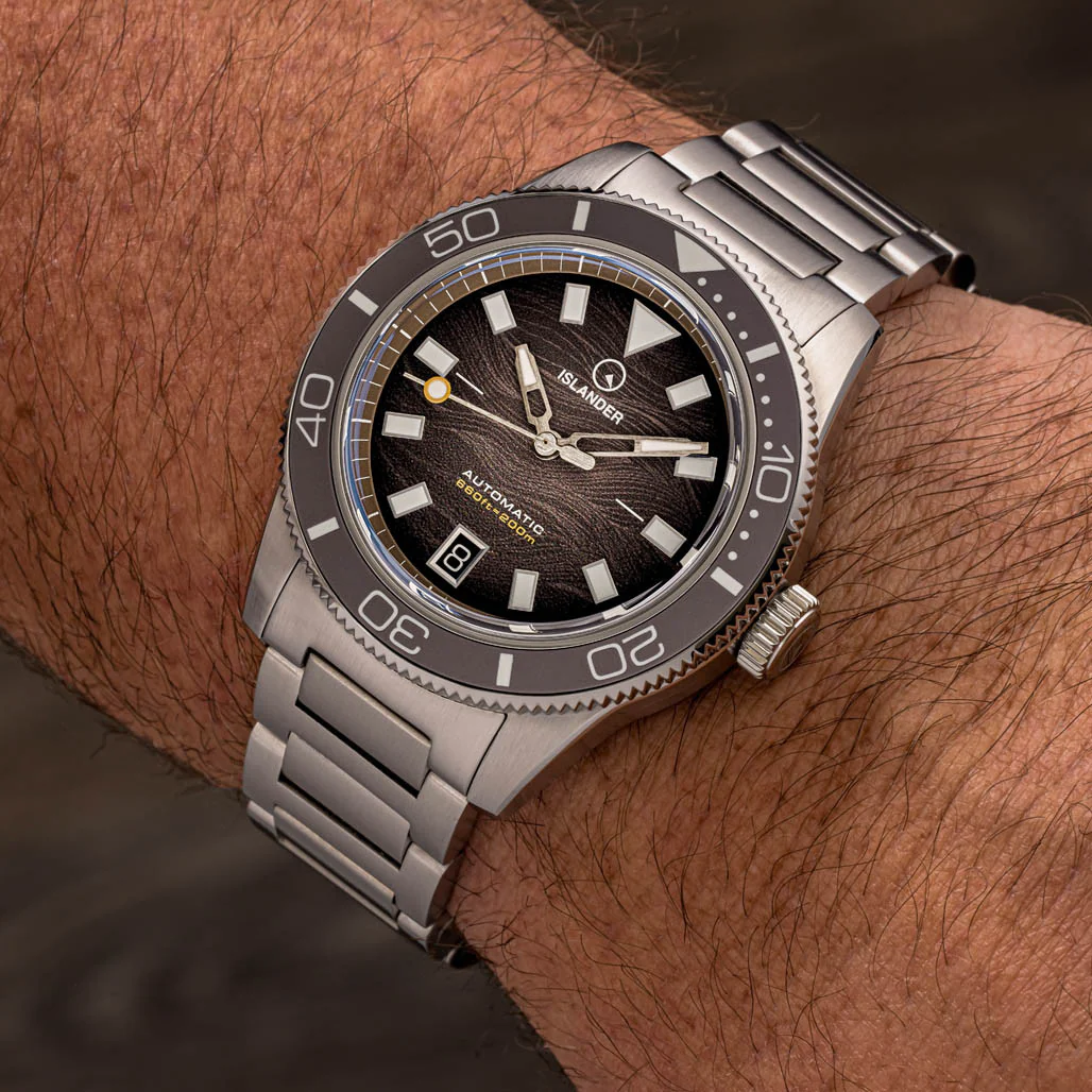 Islander Watch Bayport Automatic Warm Grey Wave Dial #ISL-314 - Image 5