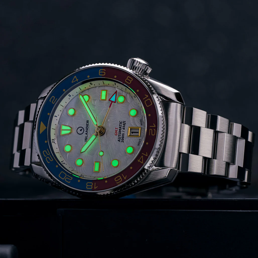 Islander Watch JFK Automatic GMT White Cloud Dial #ISL-206 - Image 5