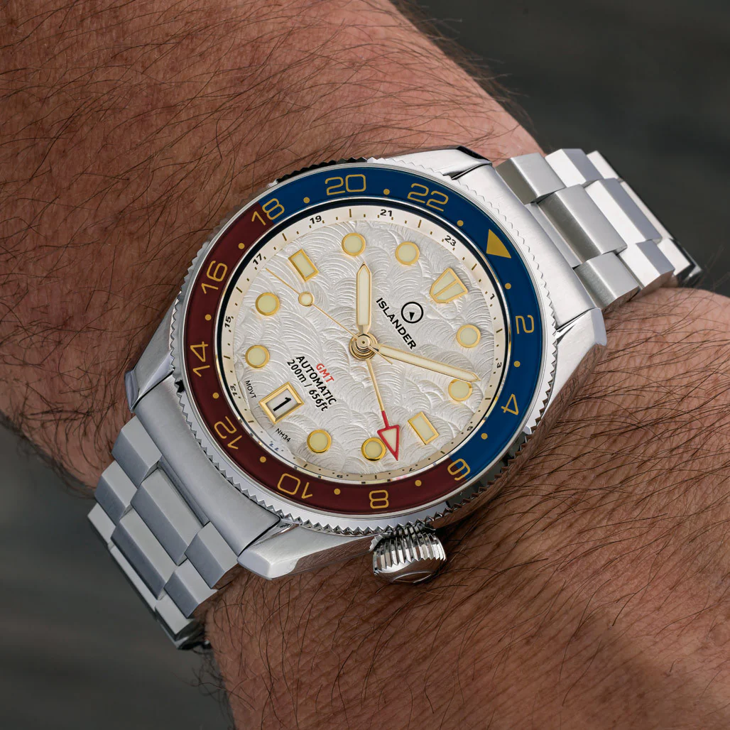 Islander Watch JFK Automatic GMT White Cloud Dial #ISL-206 - Image 6